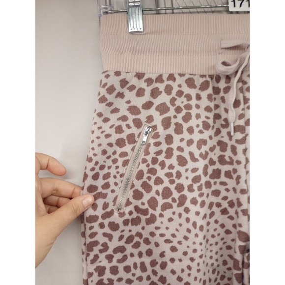 NWT Love Streak Classic Jogger Sweatpants Women's SZ S Pink Animal Print Pockets - Picture 4 of 16